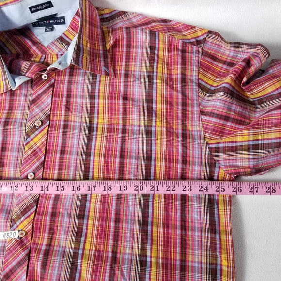 TOMMY HILFIGER Men's shirts button Down  long sleeve collared sz XXL - Picture 5 of 8